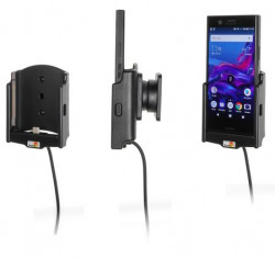 Support téléphone Sony Xperia XZ1 Compact avec adaptateur allume-cigare et cable USB. Réf Brodit 721007