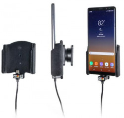 Support Samsung Galaxy Note 8 avec adaptateur allume-cigare et cable usb. Avec revêtement peau de pêche. Réf 721005