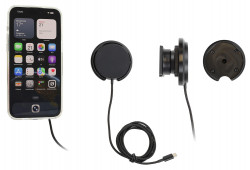 Support avec chargeur sans fil magnétique pour smartphones, charge 25 W, avec rotule orientable. Réf 217304