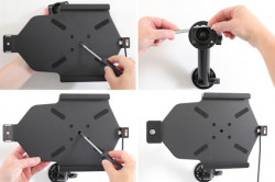 Support pour Samsung Galaxy Tab A7 10.4 (2020) pour installation fixe - verrouillé à clé. Réf Brodit 736229
