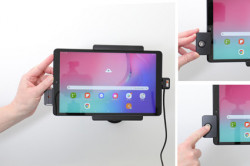 Support pour Samsung Galaxy Tab A 10,1 (2019) SM-T510/SM-T515 pour installation fixe. Réf Brodit 736132