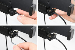 Support Samsung Galaxy Tab Active 3 & 5 pour inst. fixe avec verrou à clé + sortie USB. Réf Brodit 736387