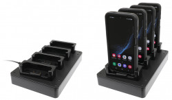 Station de charge 4 positions pour Samsung Galaxy Xcover 6 Pro. Réf Brodit 216404