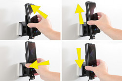 Support Samsung Galaxy Z Fold3 5g pour installation fixe - utilisation de l'appareil ouvert ou fermé. Réf Brodit 727274
