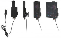 Support Samsung Galaxy Z Fold3 5g avec adaptateur allume-cigare et cable USB - utilisation de l'appareil ouvert ou fermé. Réf Brodit 721274