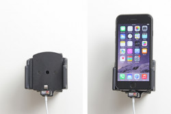 Support voiture Brodit Apple iPhone 6 pour fixation cable - Utilisation avec câble Apple Lightning d'origine Support réglable. Pour appareil avec étui de dimensions: Larg: 62-77 mm, épaiss.: 2-10 mm. Réf 514666