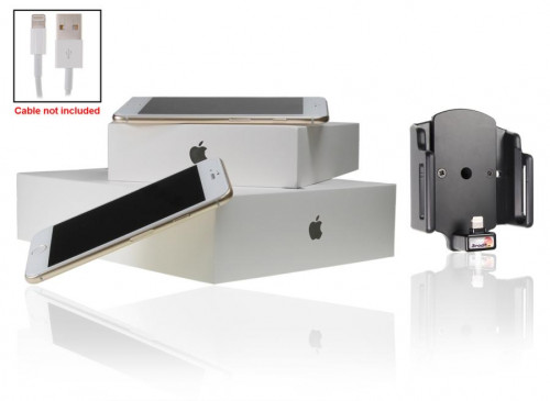 Support voiture Brodit Apple iPhone 6 pour fixation cable - Utilisation avec câble Apple Lightning d'origine Support réglable. Pour appareil avec étui de dimensions: Larg: 62-77 mm, épaiss.: 2-10 mm. Réf 514666