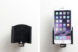 Support voiture  Brodit Apple iPhone 6 Plus  pour fixation cable - Utilisation avec câble Apple Lightning d'origine Avec rotule. Surface ""peau de pèche"". Adaptateur voiture/USB Griffin inclu Réf 514669