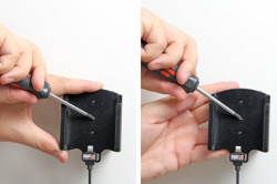 Support voiture Brodit Apple iPhone 6/6S/7 avec chargeur allume cigare - Avec rotule. Avec câble USB. Chargeur approuvé par Apple. Surface 