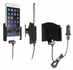 Support voiture  Brodit Apple iPhone 6 Plus  avec chargeur allume cigare - Avec rotule. Avec câble USB. Chargeur approuvé par Apple. Surface 