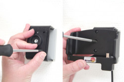 Support voiture  Brodit Navigon 2200  avec chargeur allume cigare - Avec rotule. Grâce à la connectivité TMC, antenne TMC inclus. 12/24 Volt. Réf 278031