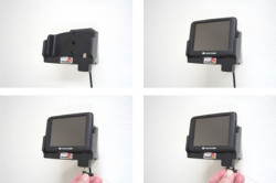 Support voiture  Brodit Navigon 2200  avec chargeur allume cigare - Avec rotule. Grâce à la connectivité TMC, antenne TMC inclus. 12/24 Volt. Réf 278031
