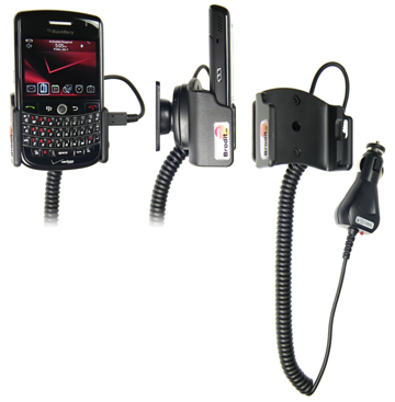 Support voiture  Brodit BlackBerry Tour 9630  avec chargeur allume cigare - Avec rotule orientable. Réf 512036