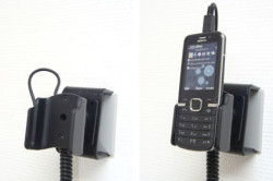 Support voiture  Brodit Nokia 6730 Classic  avec chargeur allume cigare - Avec rotule. Micro USB. Réf 512056