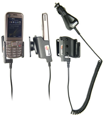 Support voiture  Brodit Nokia 6720 Classic  avec chargeur allume cigare - Avec rotule orientable. Réf 512058