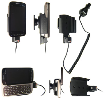 Support voiture  Brodit HTC Touch Pro2 US (T-Mobile USA)  avec chargeur allume cigare - Avec rotule orientable. Réf 512065