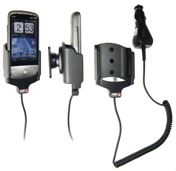 Support voiture  Brodit HTC Hero 200 (CDMA)  avec chargeur allume cigare - Avec allume-cigare. Réf 512081