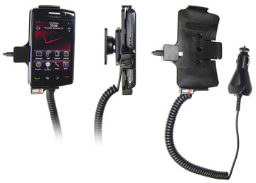 Support voiture  Brodit BlackBerry Storm 2  avec chargeur allume cigare - Avec rotule orientable. Réf 512092