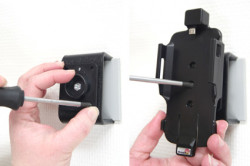 Support voiture  Brodit Samsung Galaxy Spica GT-I5700  avec chargeur allume cigare - Avec rotule orientable. Réf 512128