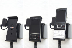 Support voiture  Brodit Sony Ericsson Hazel  avec chargeur allume cigare - Avec rotule. Avec connecteur pass-through pour la connectivité casque. Réf 512158