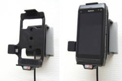 Support voiture  Brodit Nokia N8  avec chargeur allume cigare - Avec rotule orientable. Réf 512205
