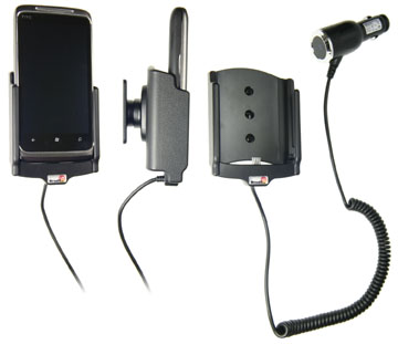 Support voiture  Brodit HTC Surround  avec chargeur allume cigare - Avec rotule orientable. Réf 512214