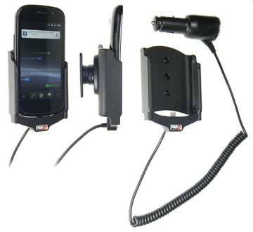 Support voiture  Brodit Samsung Nexus S GT-I9023  avec chargeur allume cigare - Avec rotule orientable. Réf 512245