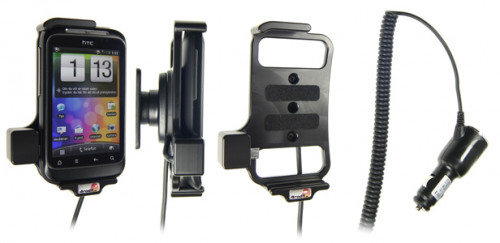 Support voiture  Brodit HTC Wildfire S  avec chargeur allume cigare - Avec rotule orientable. Réf 512256