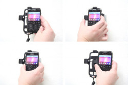 Support voiture  Brodit BlackBerry Curve 9350  avec chargeur allume cigare - Avec rotule orientable. Réf 512267