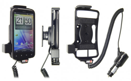 Support voiture  Brodit HTC Sensation  avec chargeur allume cigare - Avec rotule orientable. Réf 512268