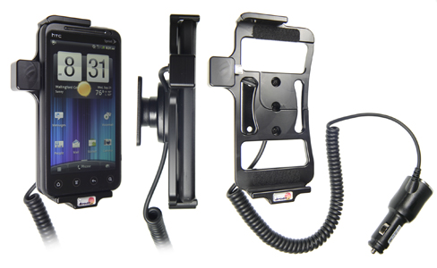 Support voiture  Brodit HTC EVO 3D  avec chargeur allume cigare - Avec rotule orientable. Réf 512278