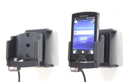 Support voiture  Brodit Sony Ericsson Xperia Mini  avec chargeur allume cigare - Avec rotule orientable. Réf 512282