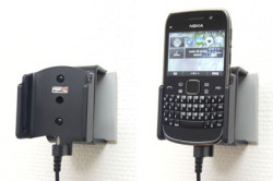 Support voiture  Brodit Nokia E6-00  avec chargeur allume cigare - Avec rotule orientable. Réf 512283
