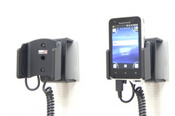 Support voiture  Brodit Sony Ericsson Xperia Active  avec chargeur allume cigare - Avec rotule orientable. Réf 512298