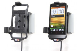 Support voiture  Brodit HTC One V T320e  avec chargeur allume cigare - Avec rotule orientable. Réf 512396