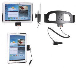 Support voiture  Brodit Samsung Galaxy Tab 2 10.1  avec chargeur allume cigare - Avec rotule orientable. Réf 512415