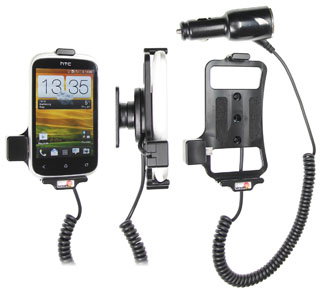 Support voiture  Brodit HTC Desire C  avec chargeur allume cigare - Avec rotule orientable. Réf 512420