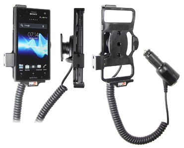 Support voiture  Brodit Sony Xperia Acro S  avec chargeur allume cigare - Avec rotule orientable. Réf 512424