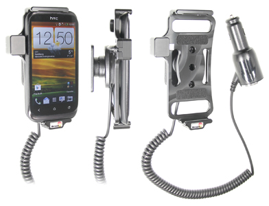 Support voiture  Brodit HTC Desire X  avec chargeur allume cigare - Avec rotule orientable. Réf 512441