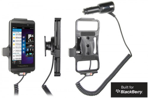 Support voiture  Brodit BlackBerry Z10  avec chargeur allume cigare - Avec rotule orientable. Réf 512447