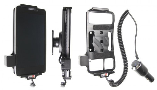 Support voiture  Brodit Motorola Droid Razr Maxx HD  avec chargeur allume cigare - Avec rotule orientable. Réf 512475