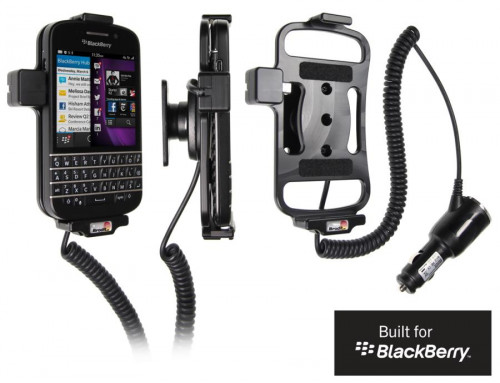 Support voiture  Brodit BlackBerry Q10  avec chargeur allume cigare - Avec rotule orientable. Réf 512489