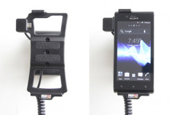 Support voiture  Brodit Sony Xperia J  avec chargeur allume cigare - Avec rotule orientable. Réf 512506