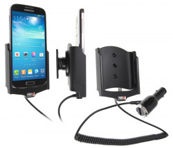 Support voiture  Brodit Samsung Galaxy S4 GT-I9505  avec chargeur allume cigare - Avec rotule orientable. Réf 512526