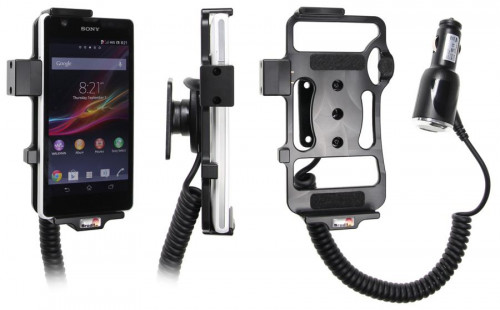 Support voiture  Brodit Sony Xperia ZR  avec chargeur allume cigare - Avec rotule orientable. Réf 512555