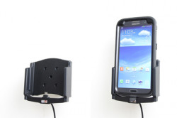 Support voiture  Brodit Samsung Galaxy Mega 6.3  avec chargeur allume cigare - Avec rotule. Pour  étui Otterbox Defender (non livré). Réf 512572