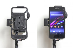 Support voiture  Brodit Sony Xperia Z1 Compact  avec chargeur allume cigare - Avec rotule orientable. Réf 512597