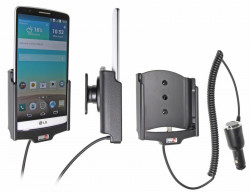 Support voiture  Brodit LG G3  avec chargeur allume cigare - Avec rotule orientable. Réf 512645