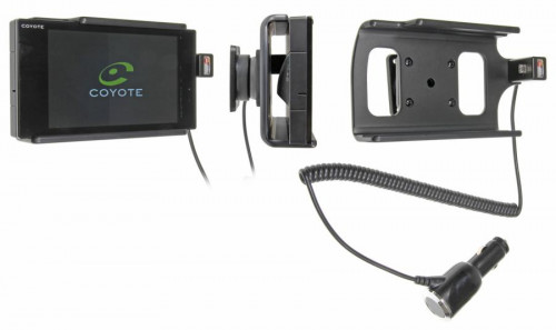 Support voiture  Brodit Coyote Nav  avec chargeur allume cigare - Avec rotule orientable. Réf 512657