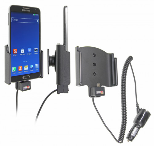 Support voiture  Brodit Samsung Galaxy Note 3 Neo  avec chargeur allume cigare - Avec rotule orientable. Réf 512664